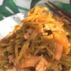 莴苣丝炒五花肉的做法-家常味炒菜谱