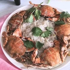 螃蟹粉丝煲的做法-咸鲜味蒸菜谱